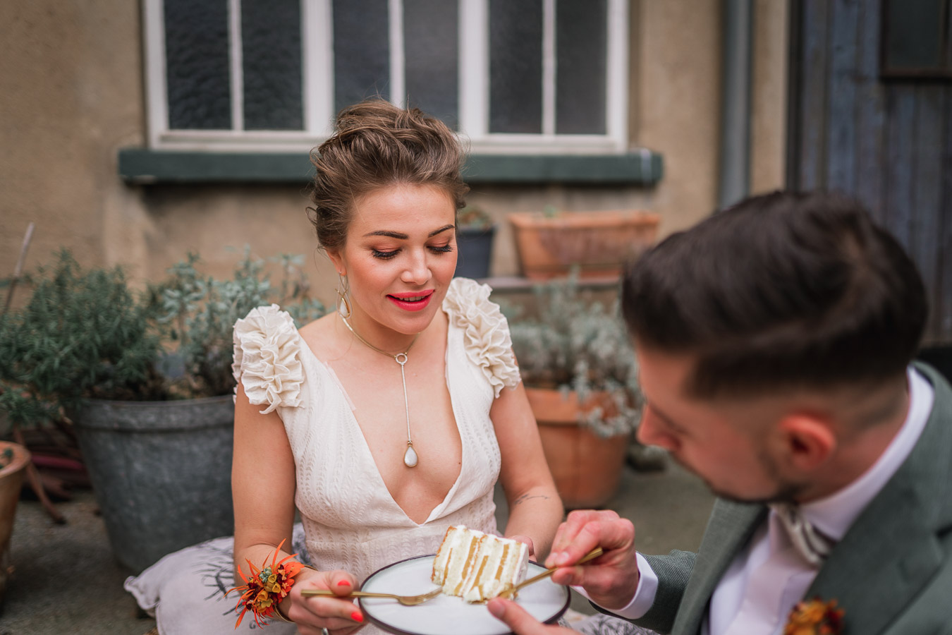 Bube Dame Herz Tiny Wedding im Kunstatelier-Kuchenstück
